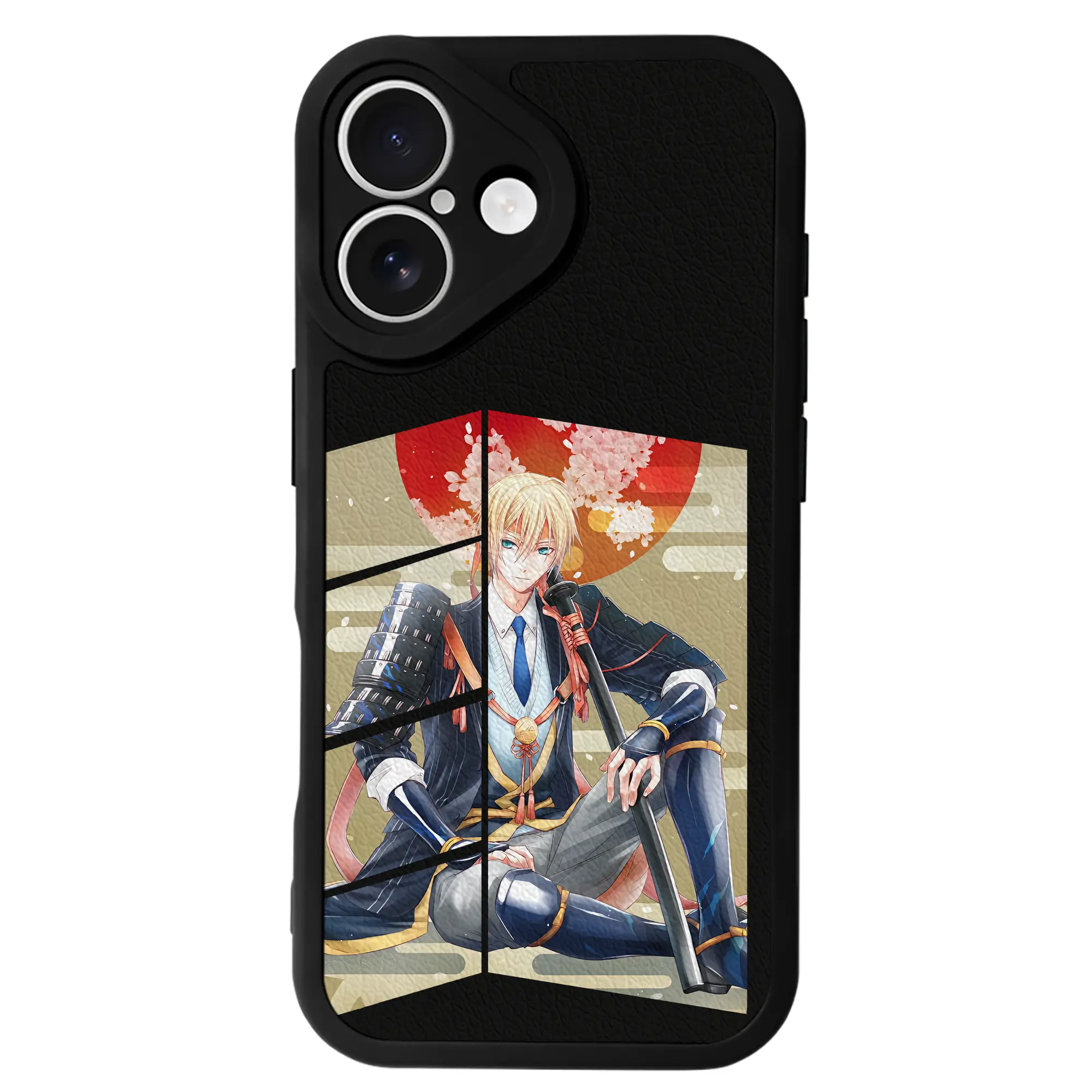 刀剣乱舞 グッズ,山姥切国広 - IPhone 16シリーズ対応 ・ シリコンスマホケース ・ レザー調 ・ 高精度フィット ・ 耐衝撃 ・ ワイヤレス充電対応 ・ 精密カット